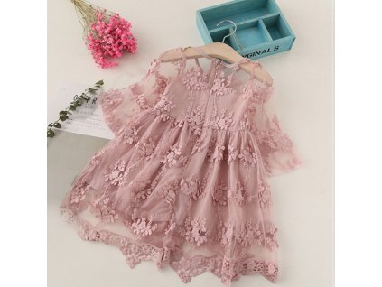 šaty dívčí pink 9