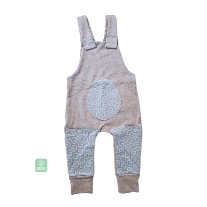 Protiskluzové kalhoty s laclem Light Blue