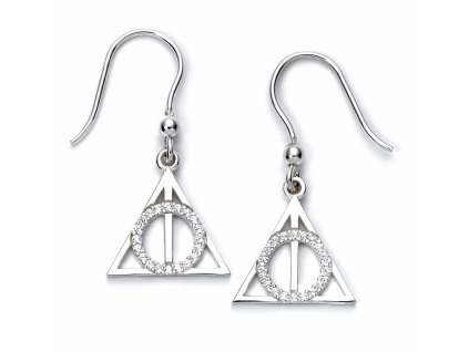 stribrne nausnice harry potter relikvie smrti s krystaly 640bfb95e3fab