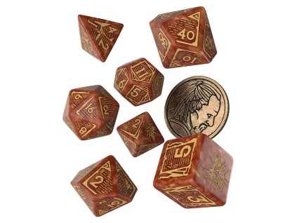 Sada kostek Zaklínač - kostky Vesemir (Barva černo-zlatá)