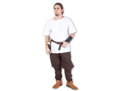 Bavlněná tunika s krátkým rukávem - bílá (Velikost M)