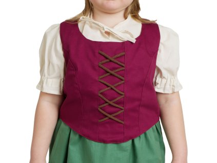 Dívčí živůtek Hobitka, vínový (Velikost 134/140)