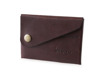 Skládací kožená peněženka imago (Barva černá)