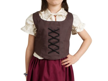Dívčí živůtek Hobitka, hnědý (Velikost 146/152)