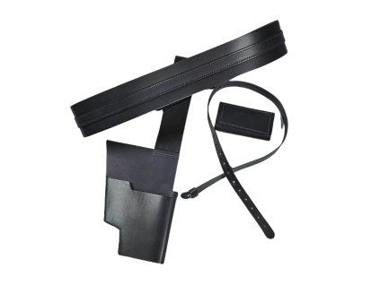 Pašerácký opasek s pouzdrem - Černý (Opasek s pouzdrem Pro praváka (černá))