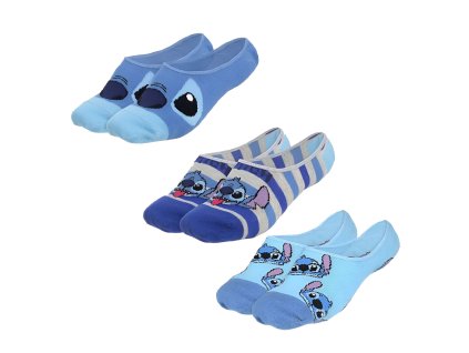 Kotníkové ponožky Lilo a Stitch (3 páry) (Velikost 41-46)