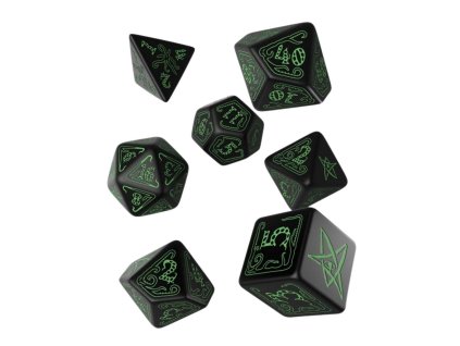 Sada kostek Call of Cthulhu (Barva černo-zelená)
