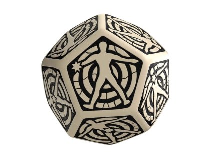 Kostka D12 Hit Location (Barva černo-bílá)