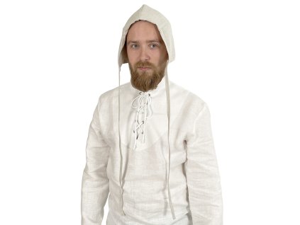 Středověká lněná čepice (Velikost S/M)