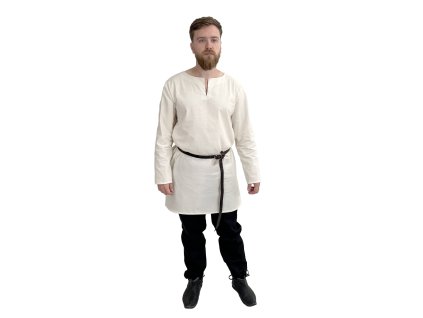Bavlněná dlouhá tunika - přírodní (Velikost S)