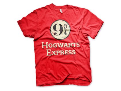 Tričko Harry Potter - Hogwarts Express, červené (Velikost L)