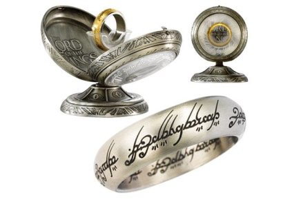 Prsten moci - stříbrná barva (Velikost prstenu 62)