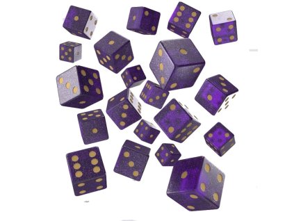 Sada šestistěnných kostek (20ks) (Barva černo-bílá)