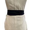 Dámský lněný opasek - černý (Velikost S)