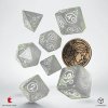 Sada kostek Zaklínač - kostky Ciri (Barva bílo-zelená)