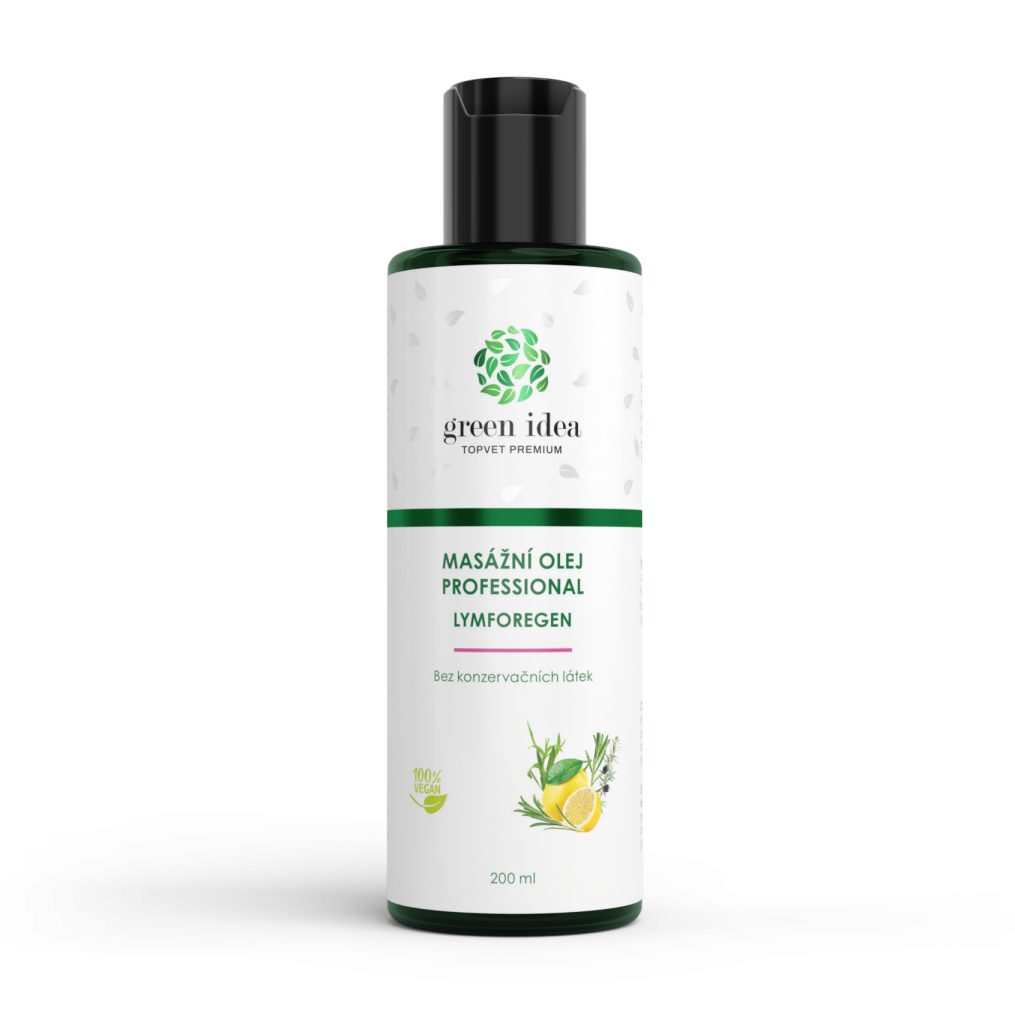 Topvet green idea Professional Lymforegen masážní olej 200 ml