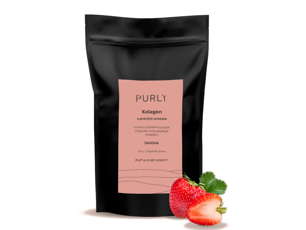 Purly KOLAGEN Pravá jahoda 240g