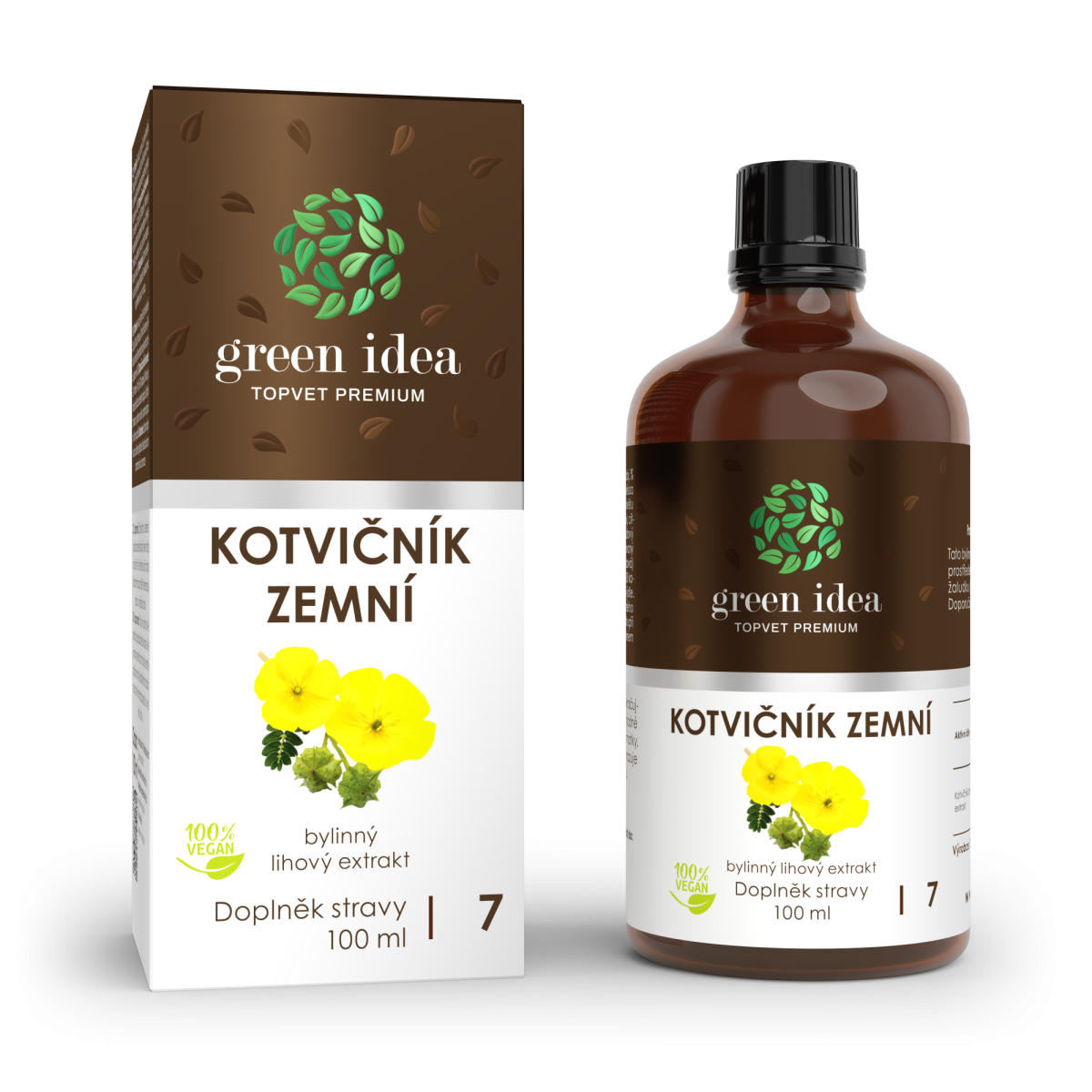 Topvet green idea Kotvičník zemní – tinktura 100ml
