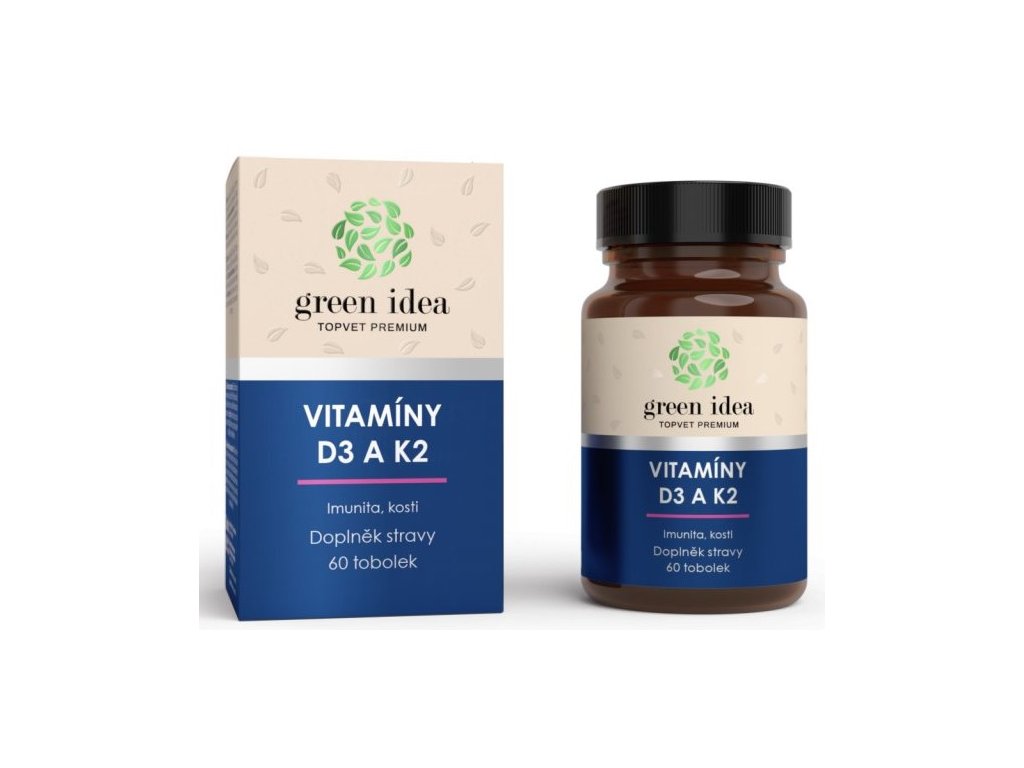 Topvet green idea VITAMÍNY D3 a K2 60 tobolek