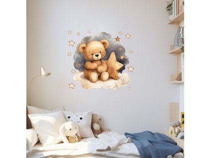 Csillagos maci – Falmatrica gyerekszobába