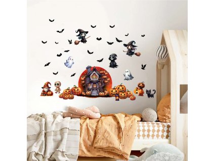 Halloween Falmatrica Készlet – Boszorkány, Töklámpás, Szellem és Kísértetház