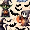 Halloween Falmatrica Készlet – Boszorkányok, Szellemek és Kísértetház