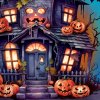 Halloween Falmatrica Készlet – Boszorkányok, Szellemek és Kísértetház