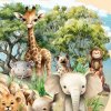 Szafari állatok falmatrica gyerekszobába