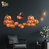Halloween Töklámpás Falmatrica Készlet – Vidám és Boszorkányos Dekoráció