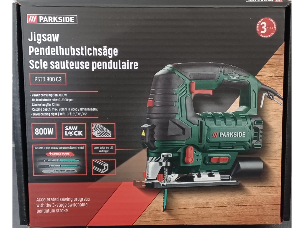 PARKSIDE PSTD 800 C3 - PŘÍMOČARÁ PILA