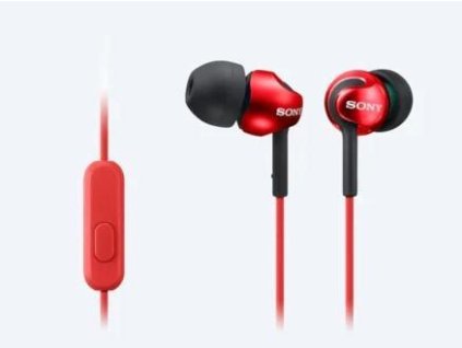 sony mdr ex110ap sluchatka do usi s mikrofonem cervena 87530642