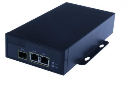 MaxLink PI60F PoE injektor - SFP port, 802.3af/at, 55V, 1.1A, 60W, 1Gbit, napájecí kabel