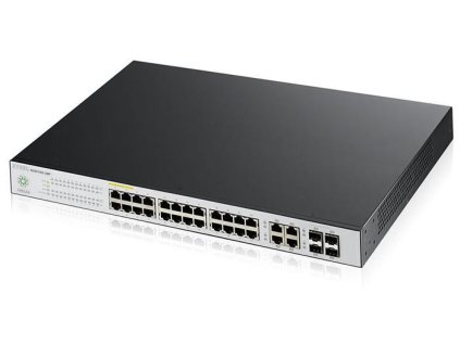 zyxel nsw100 28p 28 port gbe nebula cloud managed l2 poe switch 98378606