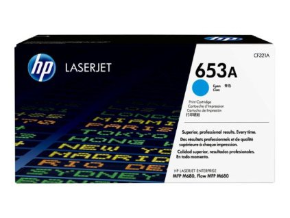 HP 653A originální tonerová kazeta azurová CF321A