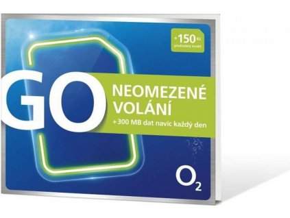 SIM karta O2 GO Neomezené volání + 150Kč kredit