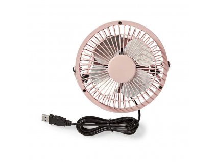 Nedis Nedis FNDK1PK10 Stolní ventilátor 3W/USB 10 cm rosegold