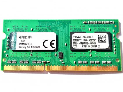 Kingston 4GB DDR3 SODIMM 1600MHz KCP316SS8/4