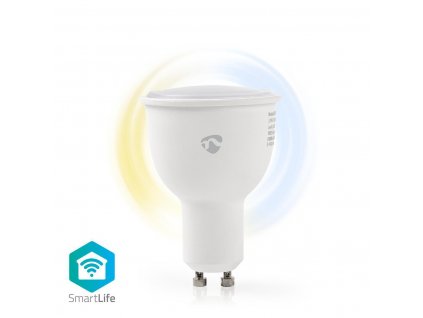 Chytrá WiFi žárovka LED GU10 4.5W bílá NEDIS WIFILW10WTGU10 SMARTLIFE