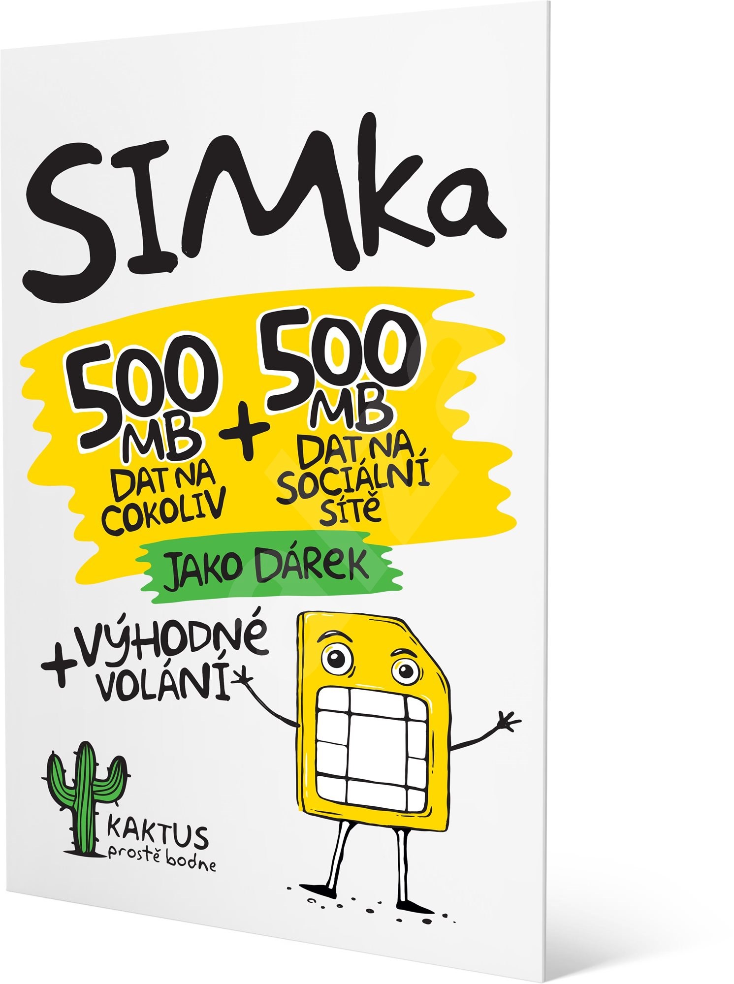 SIM karta Kaktus 500MB + 500MB na soc. sítě www.GELIS.cz