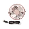Nedis Nedis FNDK1PK10 Stolní ventilátor 3W/USB 10 cm rosegold