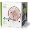 Nedis Nedis FNDK1PK10 Stolní ventilátor 3W/USB 10 cm rosegold