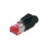 Digitus Modulární zástrčka RJ45 CAT 6, Hirose TM21 8P8C, stíněná, pro kulatý kabel, vč. krytky
