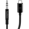 Belkin F7U079bt03-BLK RockStar 3,5mm Aud./USB-C, 0,9m, černý