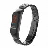 DEVEROUX DEV0015 OCELOVÝ ŘEMÍNEK PRO MIBAND 3/4 - ČERNÝ