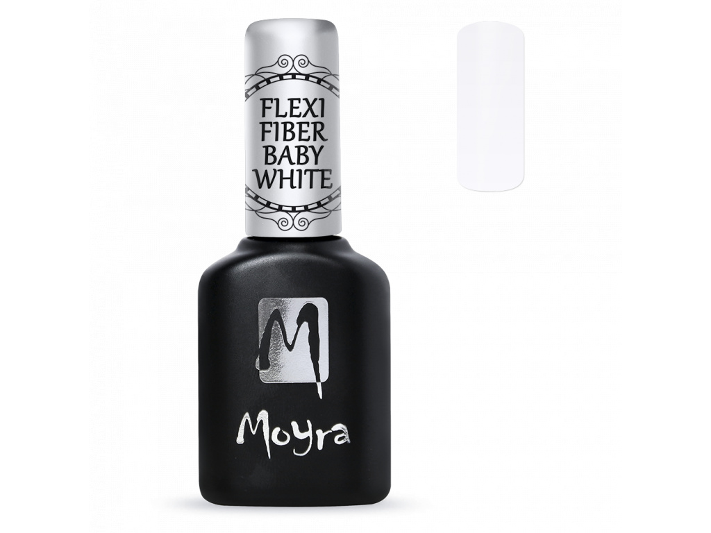 Moyra UV Gél-lak Flexi Fiber baby white 10ml