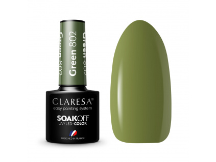 CLARESA gél lak - GREEN 802 5g