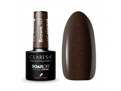 CLARESA gél lak - BROWN 317 5ml
