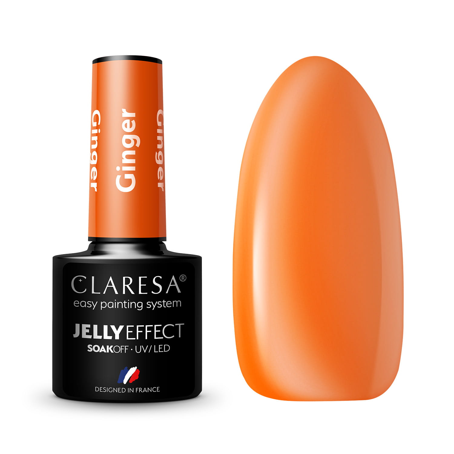 CLARESA gél lak -  JELLY EFFECT GINGER 5ml