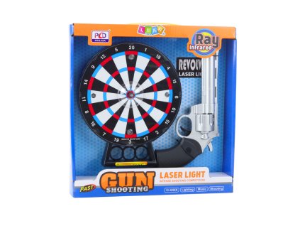 eng pl Laser Revolver Pistol Set with Target Shooting Game Lights Sounds 24273 4