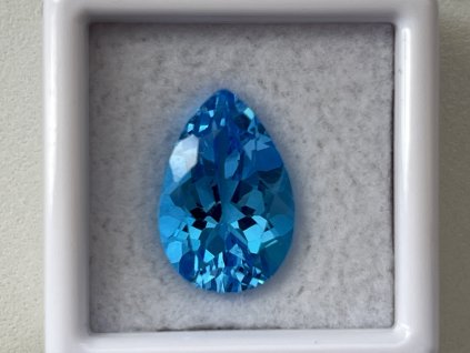 Topaz modrý Swiss blue 7,76 ct, pear